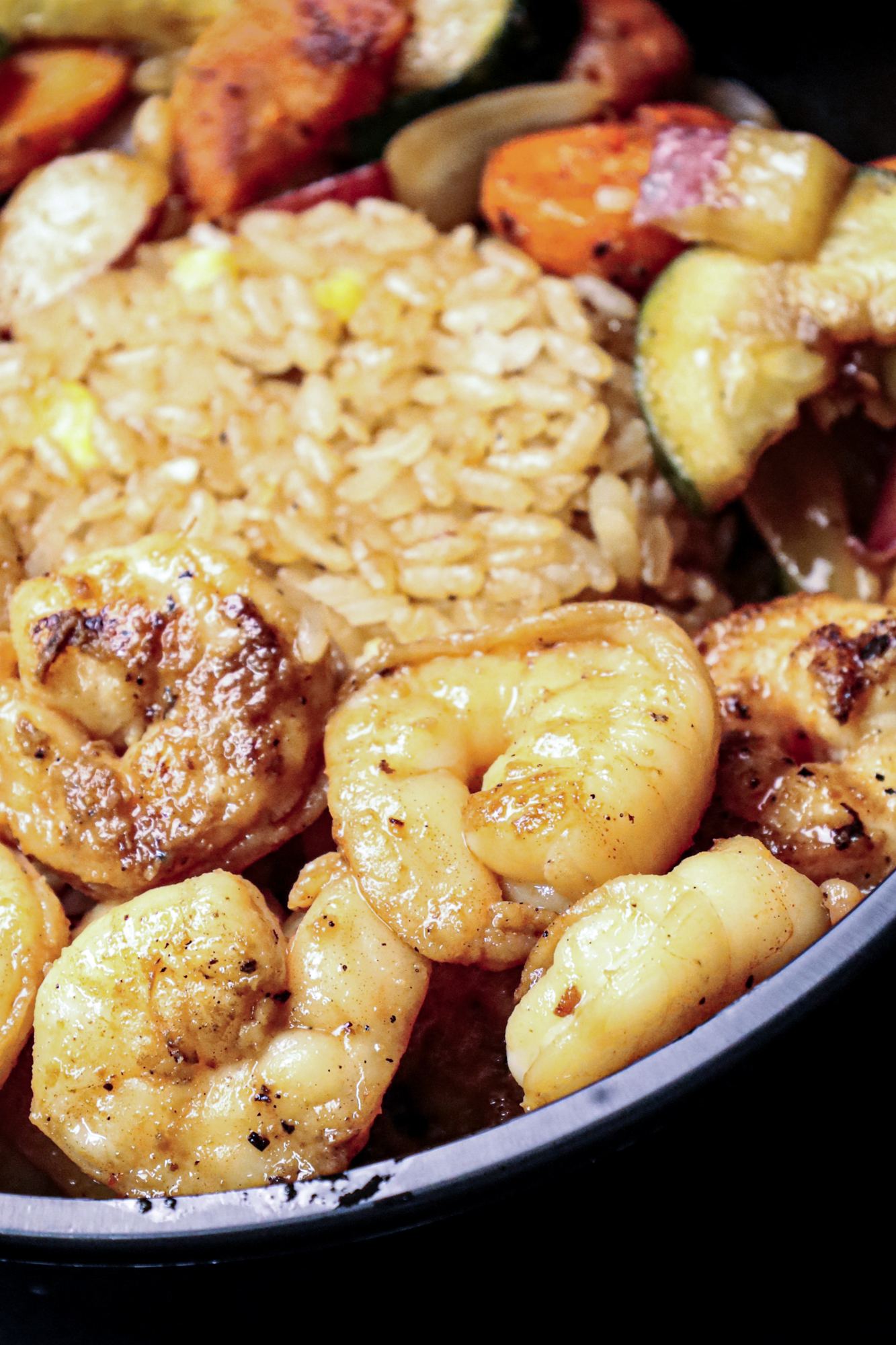 Chicken and shrimp combo bowl